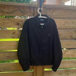 Black and brown polo jacket